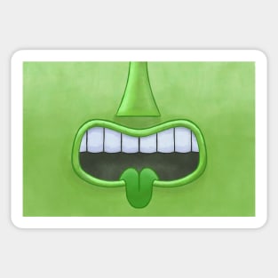 Green Tiki Tongue Mask! Sticker